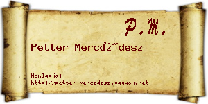 Petter Mercédesz névjegykártya